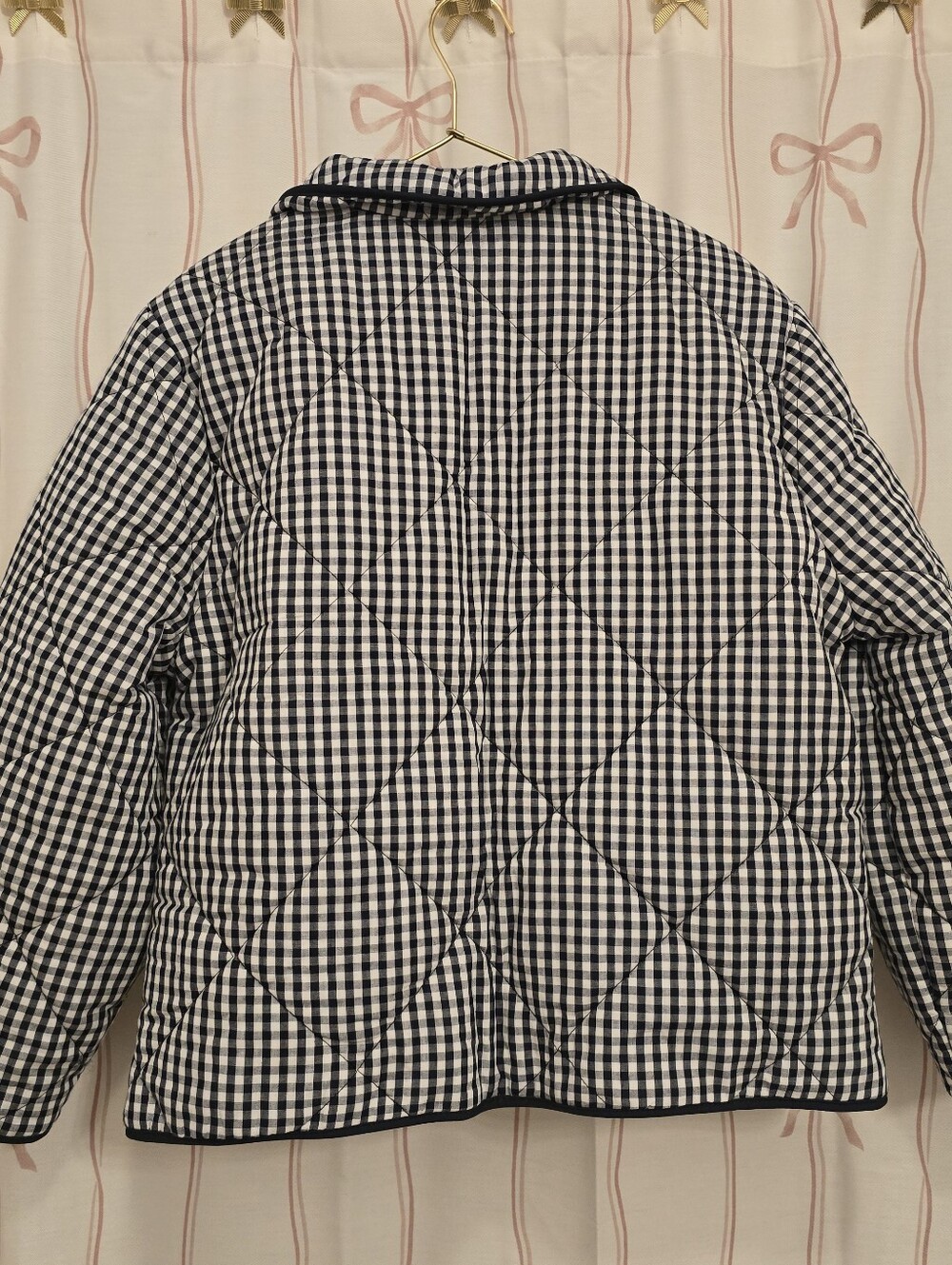 NWT Lisa Says Gah Lyra Quilted Jacket in Midnight Check Mix - Picture 7 of 9